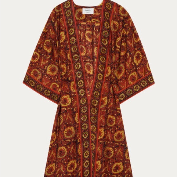 ba&sh Silk Robe Kimono with Sash French - Picture 7 of 7